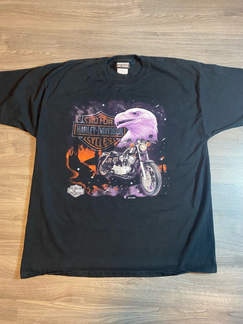 Y2K Harley-Davidson Eagle & Motorcycle Tee